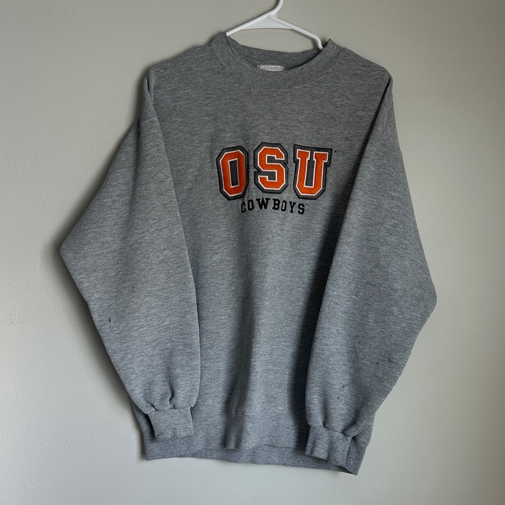 OSU Cowboys Men's Gray Crewneck Sweater